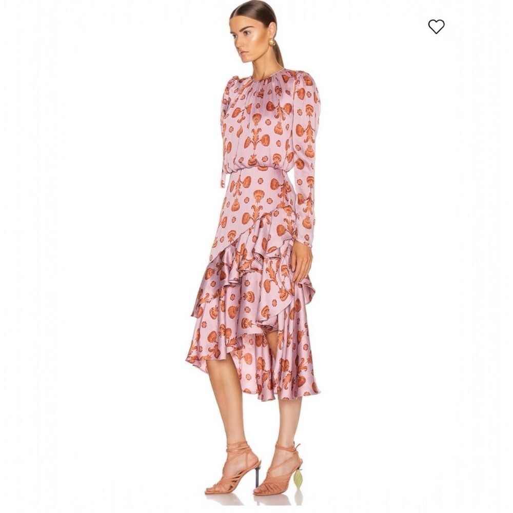 JOHANNA ORTIZ "Acordeon Del Mar"‎ Midi Dress Size 8